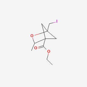 molecular formula C10H15IO3 B3020638 Ethyl 1-(iodomethyl)-3-methyl-2-oxabicyclo[2.1.1]hexane-4-carboxylate CAS No. 2229206-29-3