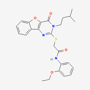 N-(2-ethoxyphenyl)-2-{[3-(3-methylbutyl)-4-oxo-3,4-dihydro[1]benzofuro[3,2-d]pyrimidin-2-yl]sulfanyl}acetamide