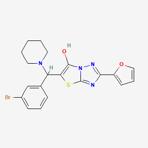 5-((3-Bromophenyl)(piperidin-1-yl)methyl)-2-(furan-2-yl)thiazolo[3,2-b][1,2,4]triazol-6-ol