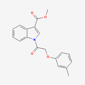 molecular formula C19H17NO4 B3020648 Methyl 1-[2-(3-methylphenoxy)acetyl]indole-3-carboxylate CAS No. 424807-23-8