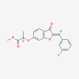 (Z)-methyl 2-((2-(3-fluorobenzylidene)-3-oxo-2,3-dihydrobenzofuran-6-yl)oxy)propanoate