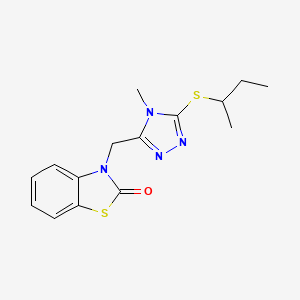 molecular formula C15H18N4OS2 B3020658 3-((5-(sec-butylthio)-4-methyl-4H-1,2,4-triazol-3-yl)methyl)benzo[d]thiazol-2(3H)-one CAS No. 847400-02-6