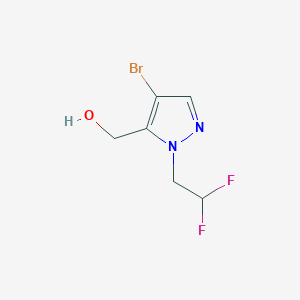 molecular formula C6H7BrF2N2O B3020661 [4-Bromo-1-(2,2-difluoroethyl)-1H-pyrazol-5-yl]methanol CAS No. 2101201-06-1