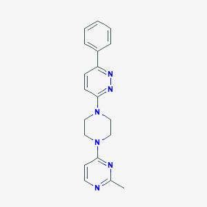 molecular formula C19H20N6 B3020663 2-Methyl-4-[4-(6-phenylpyridazin-3-yl)piperazin-1-yl]pyrimidine CAS No. 2380178-69-6