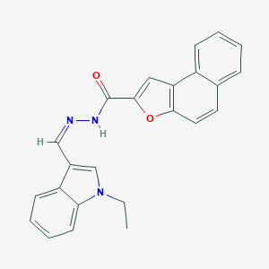 molecular formula C24H19N3O2 B302068 N-[(Z)-(1-ethylindol-3-yl)methylideneamino]benzo[e][1]benzofuran-2-carboxamide 