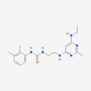 molecular formula C18H26N6O B3020685 1-(2,3-Dimethylphenyl)-3-(2-((6-(ethylamino)-2-methylpyrimidin-4-yl)amino)ethyl)urea CAS No. 1203143-99-0