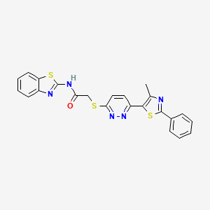 N-(benzo[d]thiazol-2-yl)-2-((6-(4-methyl-2-phenylthiazol-5-yl)pyridazin-3-yl)thio)acetamide