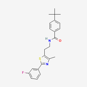 molecular formula C23H25FN2OS B3020698 4-(tert-butyl)-N-(2-(2-(3-fluorophenyl)-4-methylthiazol-5-yl)ethyl)benzamide CAS No. 923157-50-0