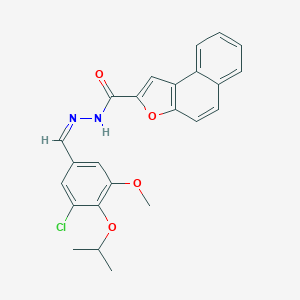 molecular formula C24H21ClN2O4 B302070 N'-(3-chloro-4-isopropoxy-5-methoxybenzylidene)naphtho[2,1-b]furan-2-carbohydrazide 