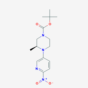 molecular formula C15H22N4O4 B3020701 tert-butyl (3S)-3-methyl-4-(6-nitropyridin-3-yl)piperazine-1-carboxylate CAS No. 1433849-53-6