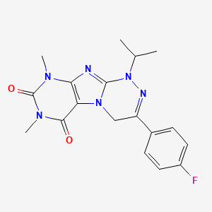 3-(4-fluorophenyl)-1-isopropyl-7,9-dimethyl-7,9-dihydro-[1,2,4]triazino[3,4-f]purine-6,8(1H,4H)-dione