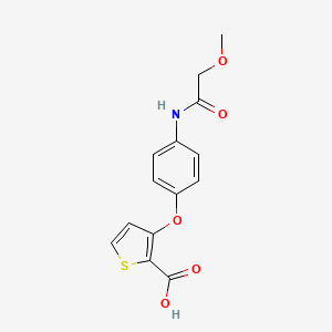 molecular formula C14H13NO5S B3020713 3-{4-[(2-Methoxyacetyl)amino]phenoxy}-2-thiophenecarboxylic acid CAS No. 900015-29-4