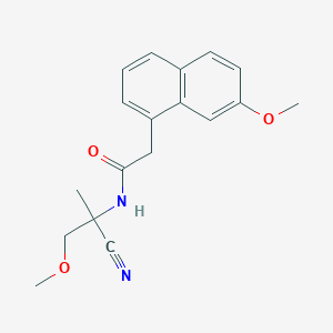 N-(2-Cyano-1-methoxypropan-2-yl)-2-(7-methoxynaphthalen-1-yl)acetamide