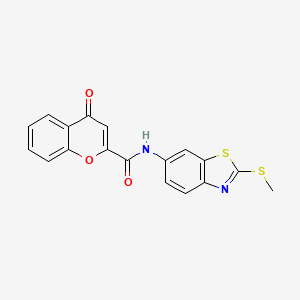 molecular formula C18H12N2O3S2 B3020717 N-(2-(methylthio)benzo[d]thiazol-6-yl)-4-oxo-4H-chromene-2-carboxamide CAS No. 361478-71-9