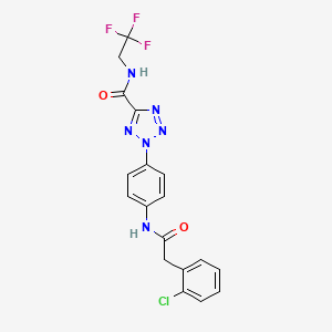 2-(4-(2-(2-chlorophenyl)acetamido)phenyl)-N-(2,2,2-trifluoroethyl)-2H-tetrazole-5-carboxamide