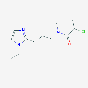 molecular formula C13H22ClN3O B3020728 2-Chloro-N-methyl-N-[3-(1-propylimidazol-2-yl)propyl]propanamide CAS No. 2411257-57-1