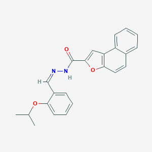 molecular formula C23H20N2O3 B302073 N'-(2-isopropoxybenzylidene)naphtho[2,1-b]furan-2-carbohydrazide 