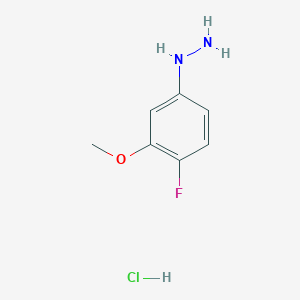 molecular formula C7H10ClFN2O B3020734 (4-Fluoro-3-methoxyphenyl)hydrazine hydrochloride CAS No. 327021-81-8