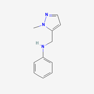 molecular formula C11H13N3 B3020738 N-((1-Methyl-1H-pyrazol-5-yl)methyl)aniline CAS No. 1006352-98-2