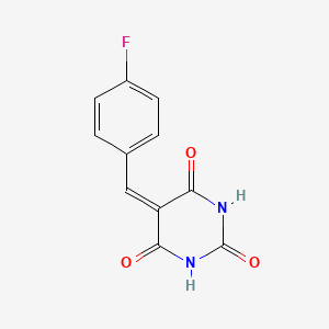 molecular formula C11H7FN2O3 B3020740 5-(4-fluorobenzylidene)pyrimidine-2,4,6(1H,3H,5H)-trione CAS No. 71732-10-0