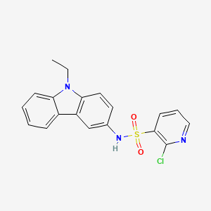 molecular formula C19H16ClN3O2S B3020744 2-chloro-N-(9-ethyl-9H-carbazol-3-yl)pyridine-3-sulfonamide CAS No. 1394666-39-7
