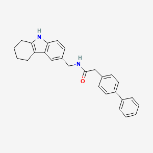 molecular formula C27H26N2O B3020747 2-(4-phenylphenyl)-N-(6,7,8,9-tetrahydro-5H-carbazol-3-ylmethyl)acetamide CAS No. 863001-96-1