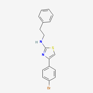 molecular formula C17H15BrN2S B3020749 4-(4-bromophenyl)-N-(2-phenylethyl)-1,3-thiazol-2-amine CAS No. 406472-15-9
