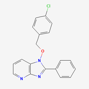molecular formula C19H14ClN3O B3020761 1-[(4-chlorobenzyl)oxy]-2-phenyl-1H-imidazo[4,5-b]pyridine CAS No. 339009-99-3