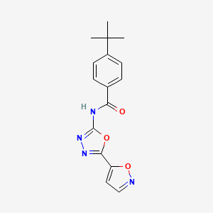 4-tert-butyl-N-[5-(1,2-oxazol-5-yl)-1,3,4-oxadiazol-2-yl]benzamide