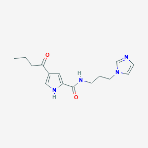 molecular formula C15H20N4O2 B3020766 4-丁酰基-N-[3-(1H-咪唑-1-基)丙基]-1H-吡咯-2-甲酰胺 CAS No. 478259-63-1