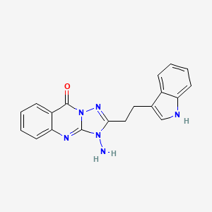 molecular formula C19H16N6O B3020773 2-(2-(1H-indol-3-yl)ethyl)-3-amino-[1,2,4]triazolo[5,1-b]quinazolin-9(3H)-one CAS No. 440322-91-8