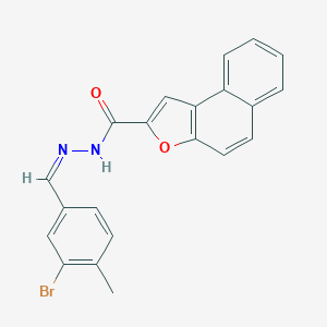 molecular formula C21H15BrN2O2 B302078 N'-(3-bromo-4-methylbenzylidene)naphtho[2,1-b]furan-2-carbohydrazide 