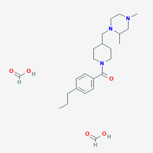 molecular formula C24H39N3O5 B3020785 (4-((2,4-Dimethylpiperazin-1-yl)methyl)piperidin-1-yl)(4-propylphenyl)methanone diformate CAS No. 1421490-70-1