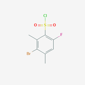 molecular formula C8H7BrClFO2S B3020788 3-Bromo-6-fluoro-2,4-dimethylbenzenesulfonyl chloride CAS No. 2551117-30-5