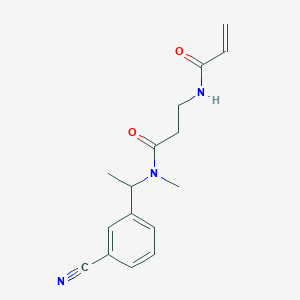 molecular formula C16H19N3O2 B3020792 N-[1-(3-Cyanophenyl)ethyl]-N-methyl-3-(prop-2-enoylamino)propanamide CAS No. 2361722-58-7