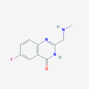 molecular formula C10H10FN3O B3020799 6-fluoro-2-((methylamino)methyl)quinazolin-4(3H)-one CAS No. 929817-00-5