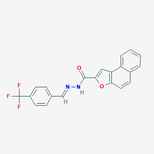 molecular formula C21H13F3N2O2 B302081 N'-[4-(trifluoromethyl)benzylidene]naphtho[2,1-b]furan-2-carbohydrazide 