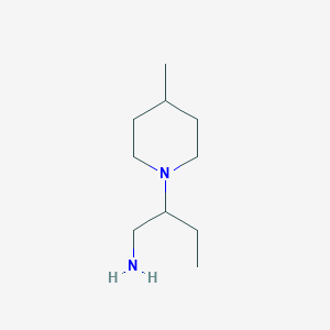 molecular formula C10H22N2 B3020819 [2-(4-Methylpiperidin-1-yl)butyl]amine CAS No. 953737-29-6