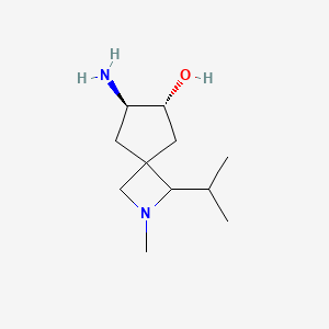 molecular formula C11H22N2O B3020821 (6R,7R)-7-Amino-2-methyl-3-propan-2-yl-2-azaspiro[3.4]octan-6-ol CAS No. 2137434-35-4
