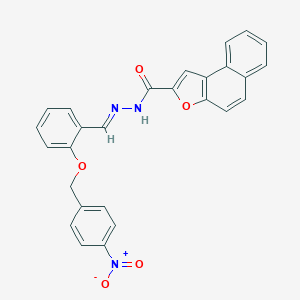 molecular formula C27H19N3O5 B302083 N'-[2-({4-nitrobenzyl}oxy)benzylidene]naphtho[2,1-b]furan-2-carbohydrazide 