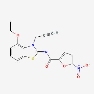 molecular formula C17H13N3O5S B3020839 N-(4-ethoxy-3-prop-2-ynyl-1,3-benzothiazol-2-ylidene)-5-nitrofuran-2-carboxamide CAS No. 868377-78-0