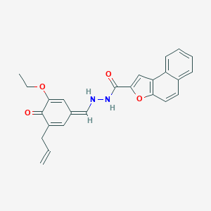 molecular formula C25H22N2O4 B302084 N'-[(Z)-(3-ethoxy-4-oxo-5-prop-2-enylcyclohexa-2,5-dien-1-ylidene)methyl]benzo[e][1]benzofuran-2-carbohydrazide 