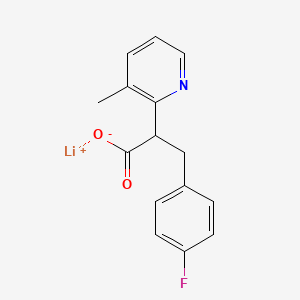 molecular formula C15H13FLiNO2 B3020850 Lithium;3-(4-fluorophenyl)-2-(3-methylpyridin-2-yl)propanoate CAS No. 2172562-36-4