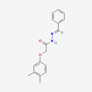molecular formula C17H18N2O2 B3020852 (E)-N'-benzylidene-2-(3,4-dimethylphenoxy)acetohydrazide CAS No. 290839-69-9