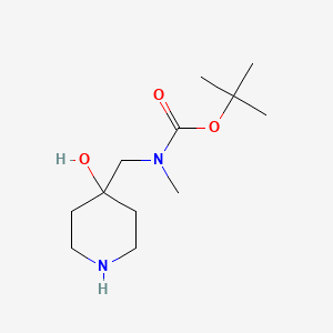 Tert-butyl((4-hydroxypiperidin-4-yl)methyl)(methyl)carbamate