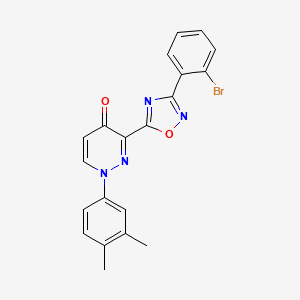 3-(3-(2-bromophenyl)-1,2,4-oxadiazol-5-yl)-1-(3,4-dimethylphenyl)pyridazin-4(1H)-one