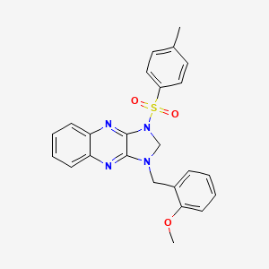 molecular formula C24H22N4O3S B3020861 1-(2-methoxybenzyl)-3-tosyl-2,3-dihydro-1H-imidazo[4,5-b]quinoxaline CAS No. 848734-66-7