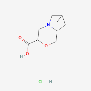 molecular formula C9H14ClNO3 B3020865 3-Oxa-6-azatricyclo[6.1.1.0^{1,6}]decane-4-carboxylic acid hydrochloride CAS No. 2094288-79-4