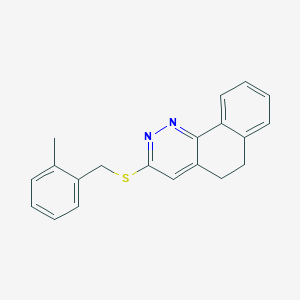 5,6-Dihydrobenzo[h]cinnolin-3-yl 2-methylbenzyl sulfide