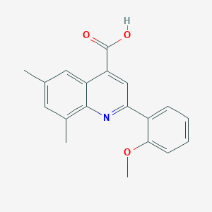 molecular formula C19H17NO3 B3020874 2-(2-Methoxyphenyl)-6,8-dimethylquinoline-4-carboxylic acid CAS No. 725705-24-8